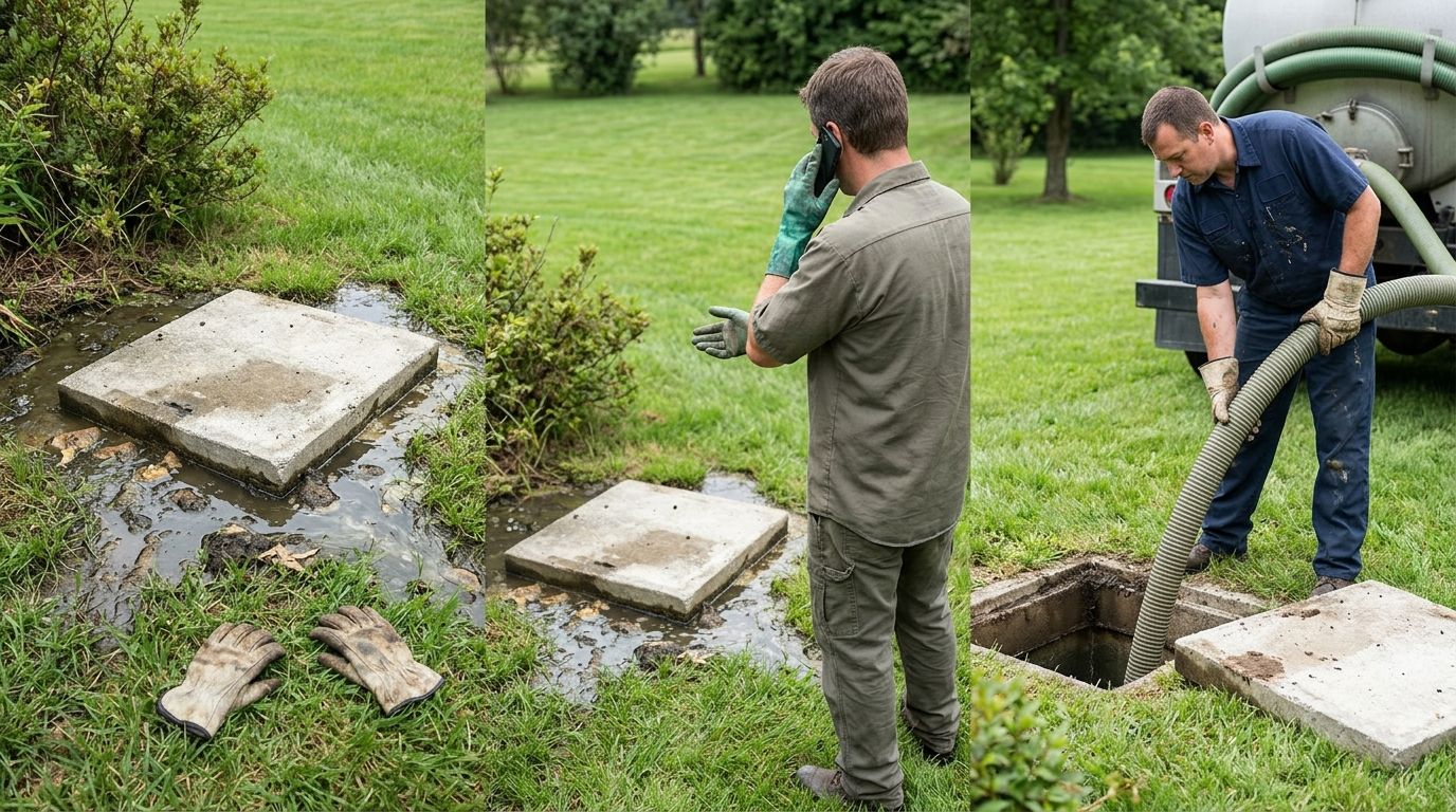 Przepełnione szambo betonowe – co robić krok po kroku