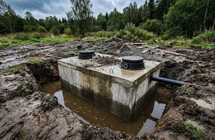 Szambo betonowe a wysoki poziom wód gruntowych – poradnik