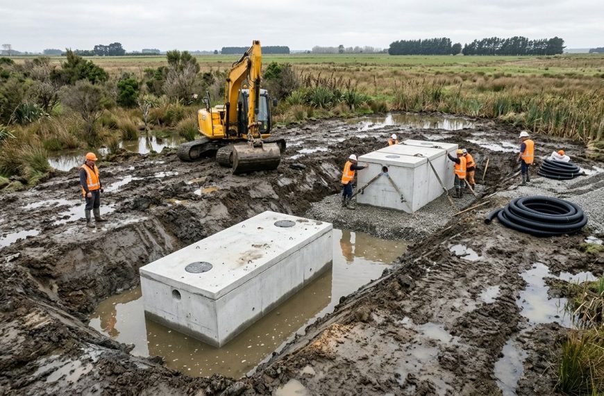 Szambo betonowe na terenie podmokłym –&hellip;