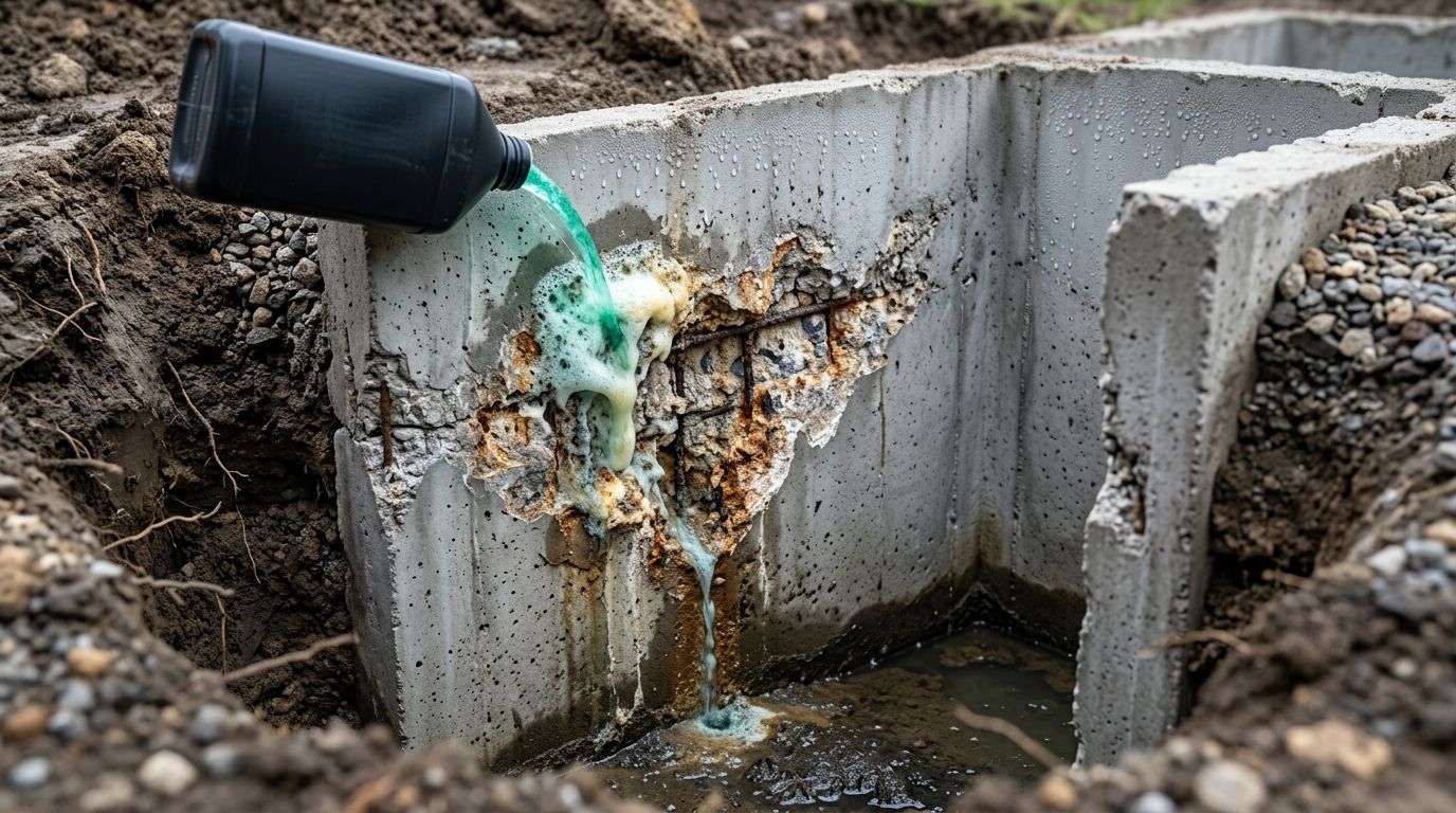 Jak detergenty i chemia domowa niszczą szambo betonowe?